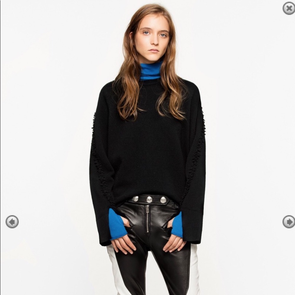 NWT $358 Zaidig Voltaire Justine Wool shoulder button Sweater